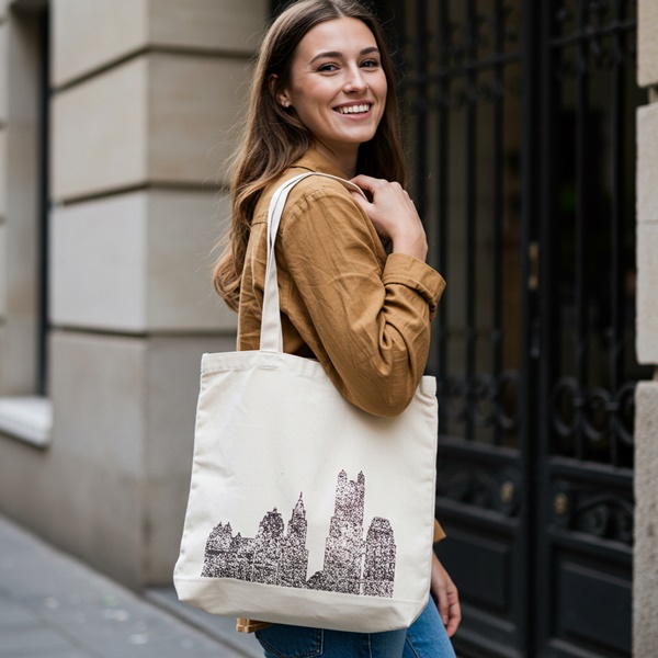 Tote bag de lona ideal para una salida casual y uso diario