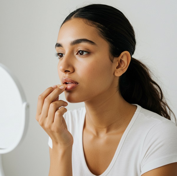 Exfolia tus labios para retirar células muertas