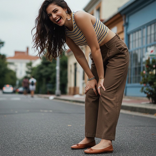 Flats combinadas con un look casual