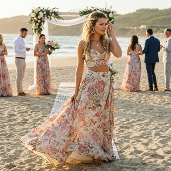 Ideas geniales para tu look de invitada a una boda de playa