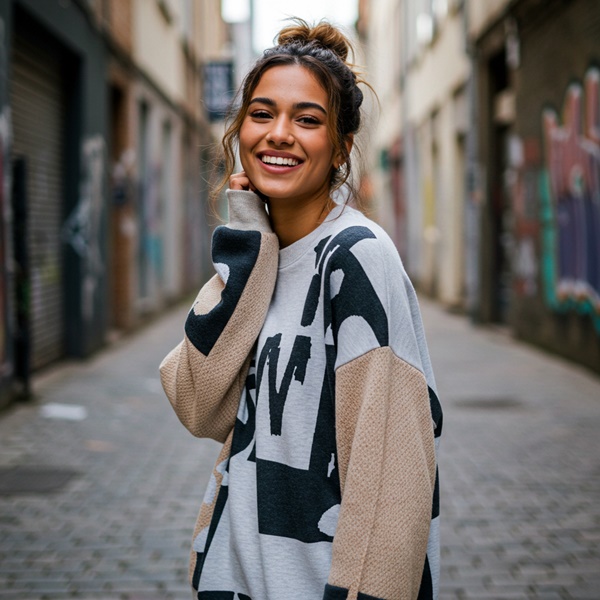 Ideas de combinaciones modernas con oversized y ajustado