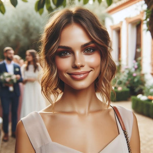 Maquillaje fresco y natural para ir a una boda en un jardín