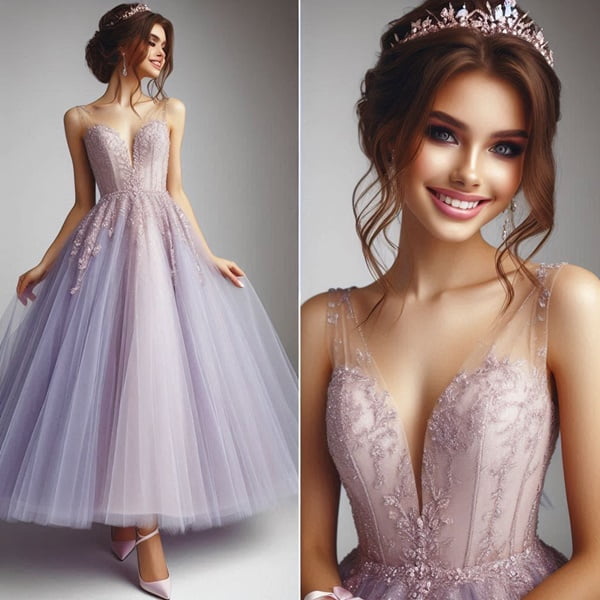 Para tu graduación puede usar un vestido de princesa para un look romántico