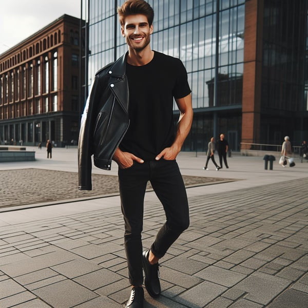 Total black para un estilo masculino casual pero con clase