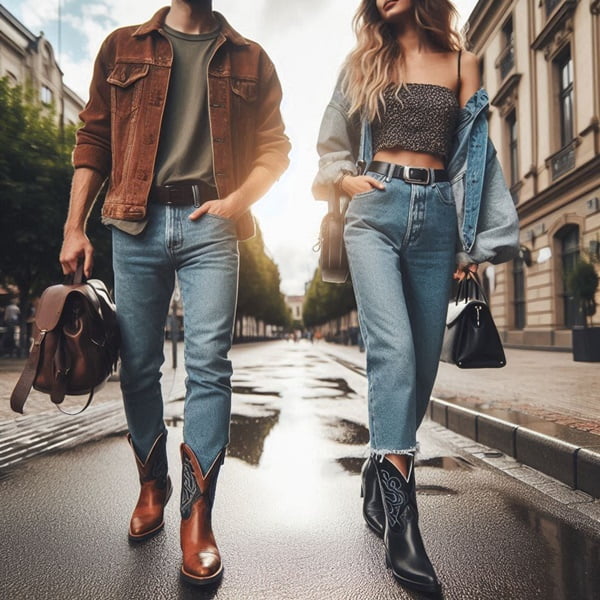 Look con botas vaqueras 