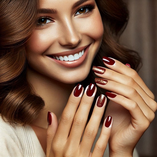 Manicura sencilla de navidad para hacer en casa