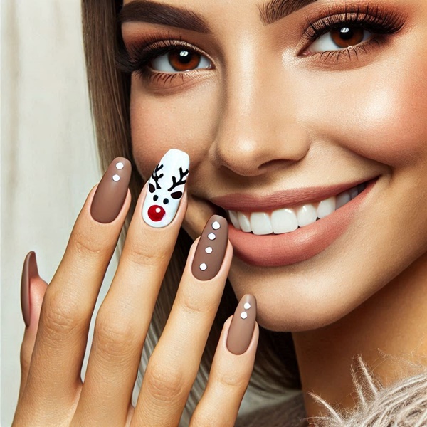 Manicura sencilla de navidad para hacer en casa