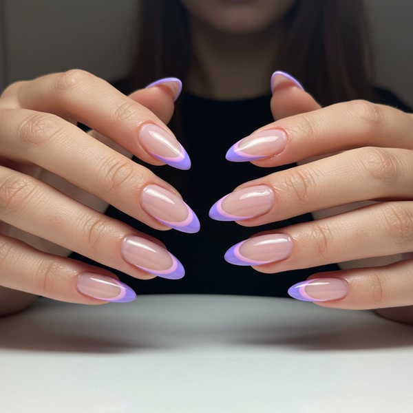 Doble manicura francesa en tonos pastel