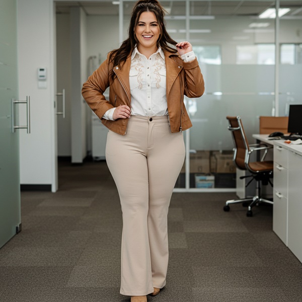 Outfit Western Chic elegante para oficina creativa