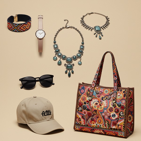 cuál es tu accesorio favorito: tote bag, collar, reloj elegante. lentes de sol