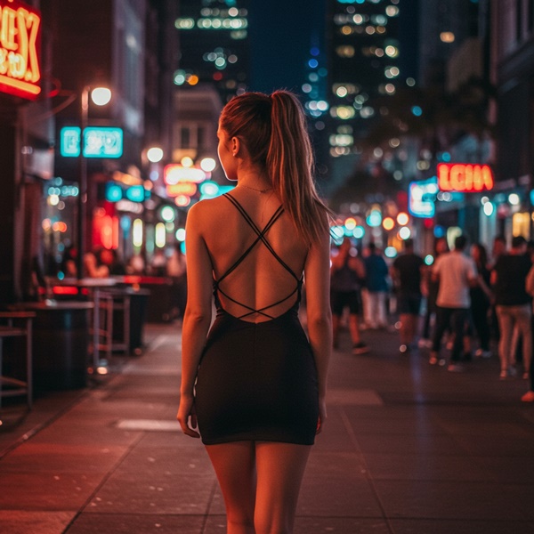 Mini vestido ajustado sin espalda con tiras cruzadas para fiesta