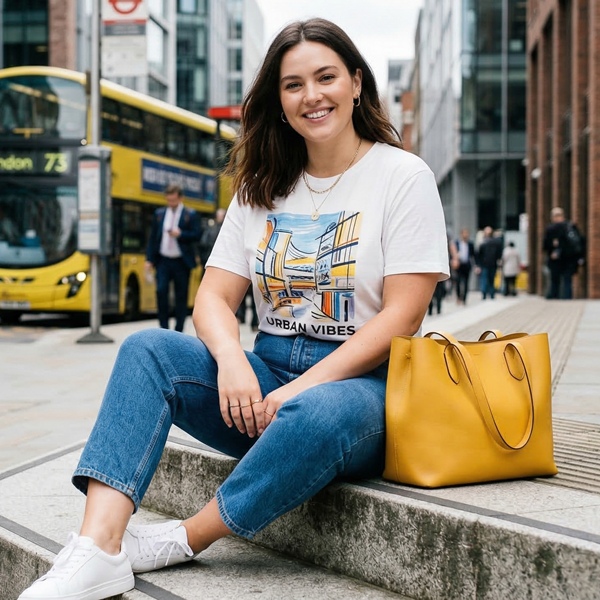 Look casual con accesorios color amarillo 