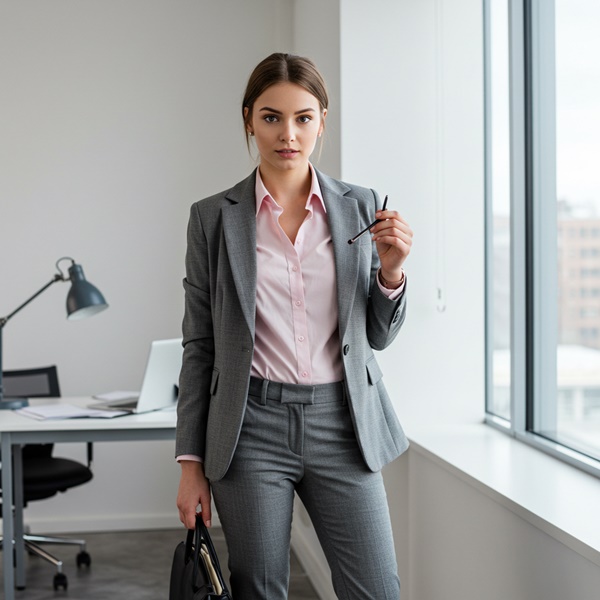 look para una entrevista de trabajo con traje satre