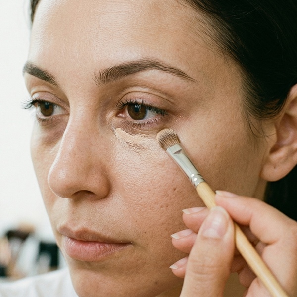 corrector aplicado de forma estratégica maquillaje natural