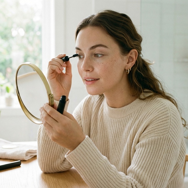 pestañas largas y ligeras maquillaje natural