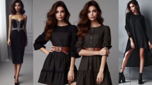 Mujeres con diferentes estilos de vestidos negros