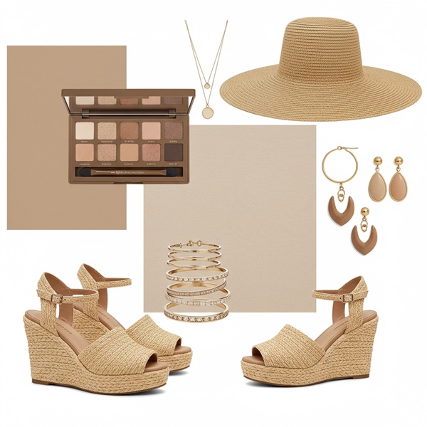 Accesorios, calzado y maquillaje para el look de invitada a una boda de jardín