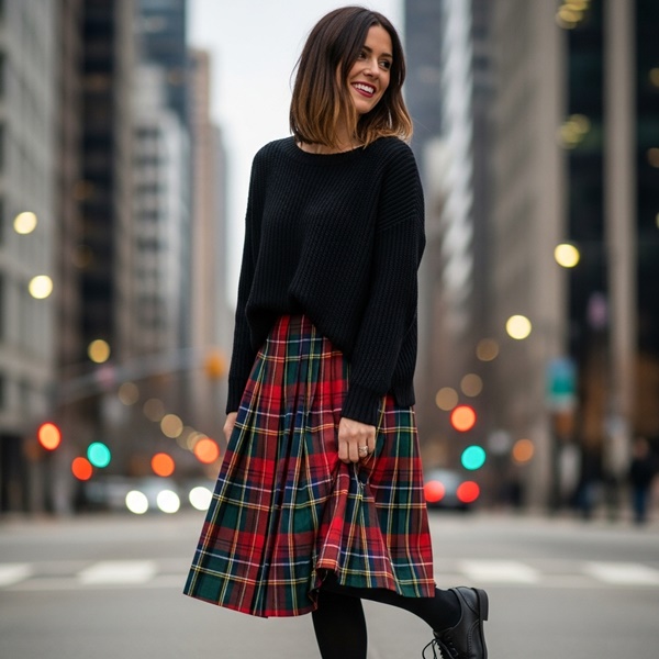 Estampado tartán clásico ideal para looks de otoño e invierno