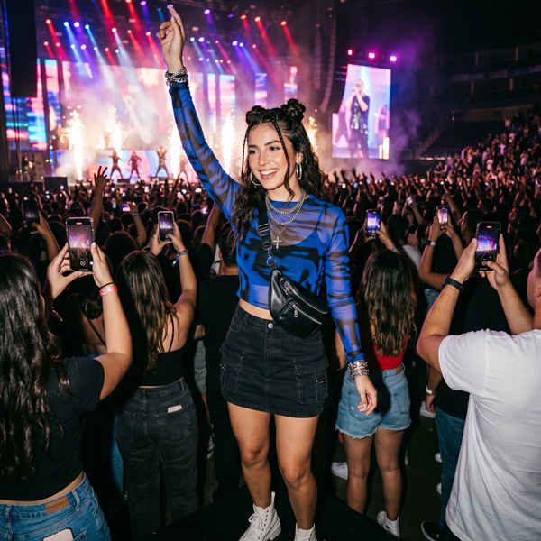 Outfit para concierto de reggaetón con prendas cómodas para bailar
