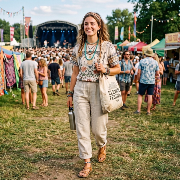 Look relajado para concierto reggae con prendas frescas y accesorios