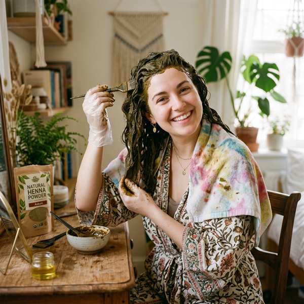 Diferentes tonos de cabello obtenidos con henna desde cobrizo hasta castaño
