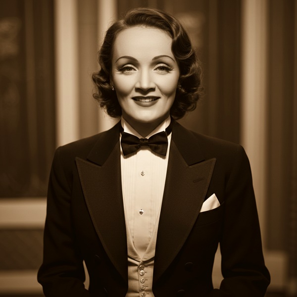La actriz Marlene Dietrich fue una de las primeras en usar el smoking para mujer
