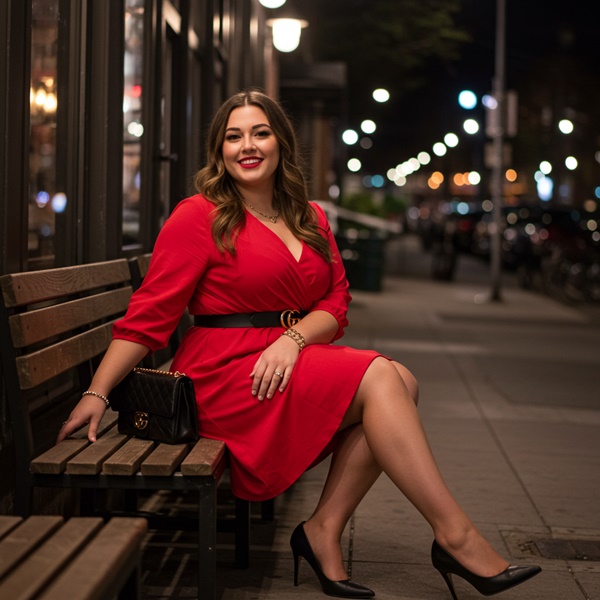 Looks para una cita nocturna con tres colores: rojo, negro y dorado