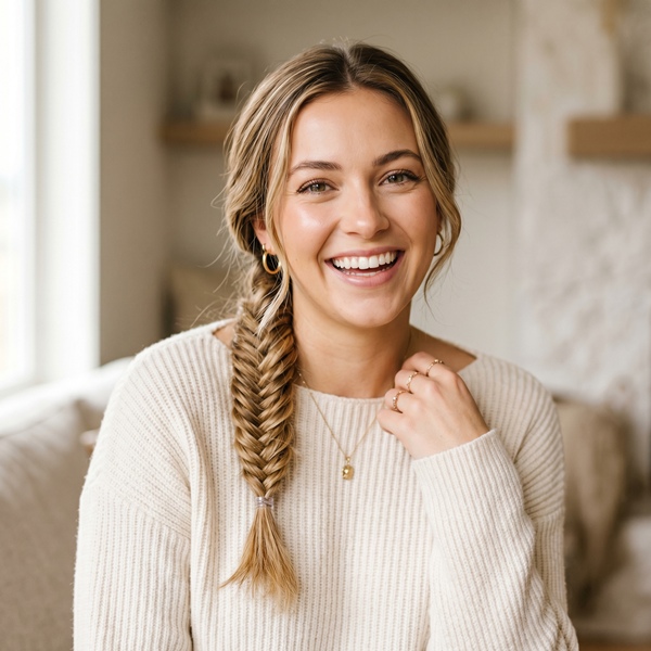 La trenza cola de pez es perfecta para un estilo boho 