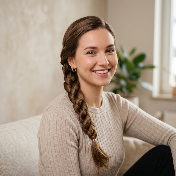 Trenza de color para un estilo minimalista y clásico