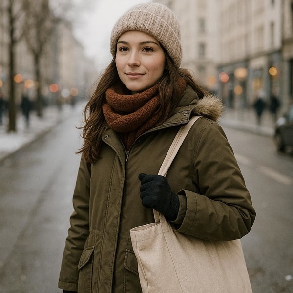 Bolso shopper de invierno práctico y sofisticado