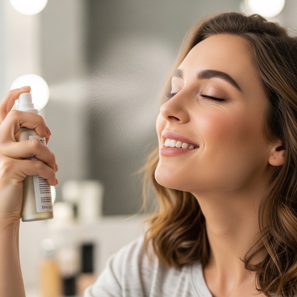 Fijador de maquillaje para evitar manchas en cuellos de tortuga