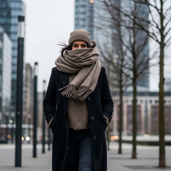 Protección de la piel contra el viento y el frío en invierno