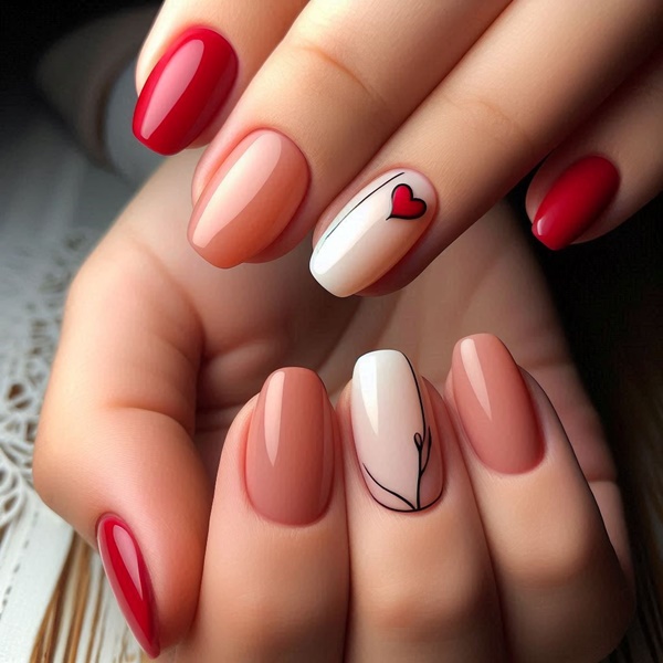 Ideas para manicura de San Valentín hecha en casa