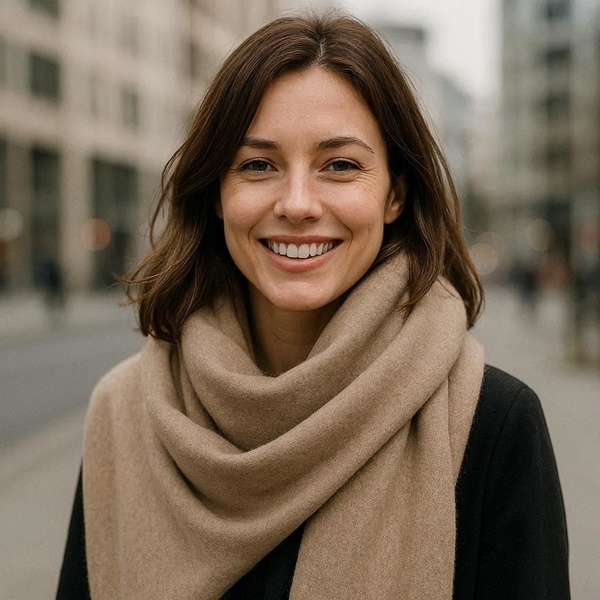 Chalina ligera como complemento para looks invernales