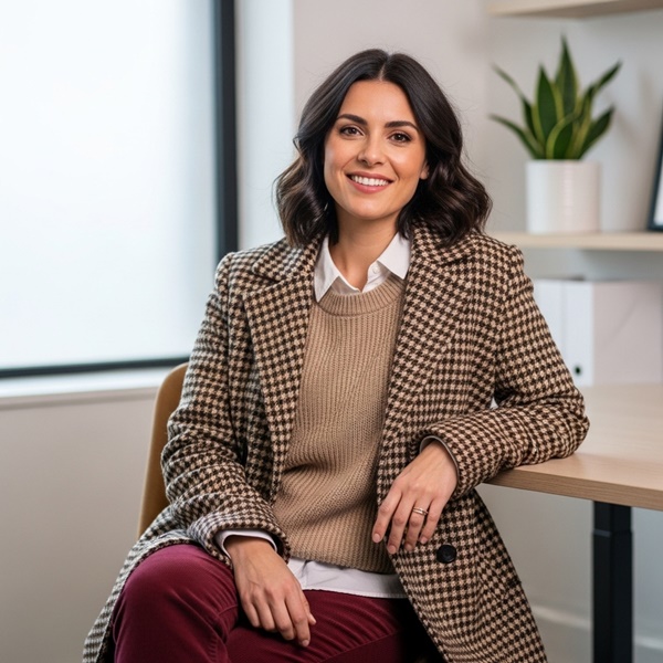 Look para ir a trabajar en invierno con pantalón de pana