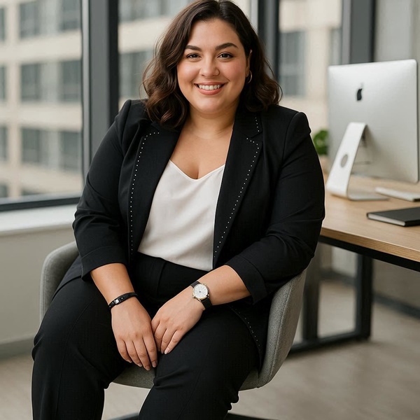 Look profesional y rockero con blazer con estoperoles discretos