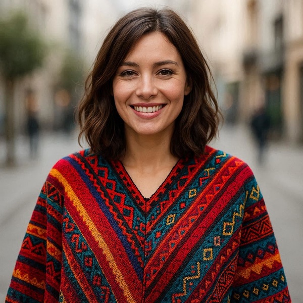 Poncho moderno y cómodo para outfits de invierno