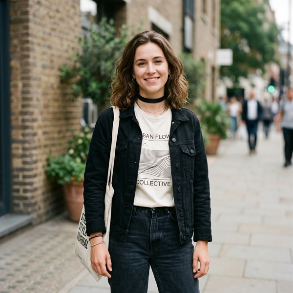 Look urbano y casual con choker básico