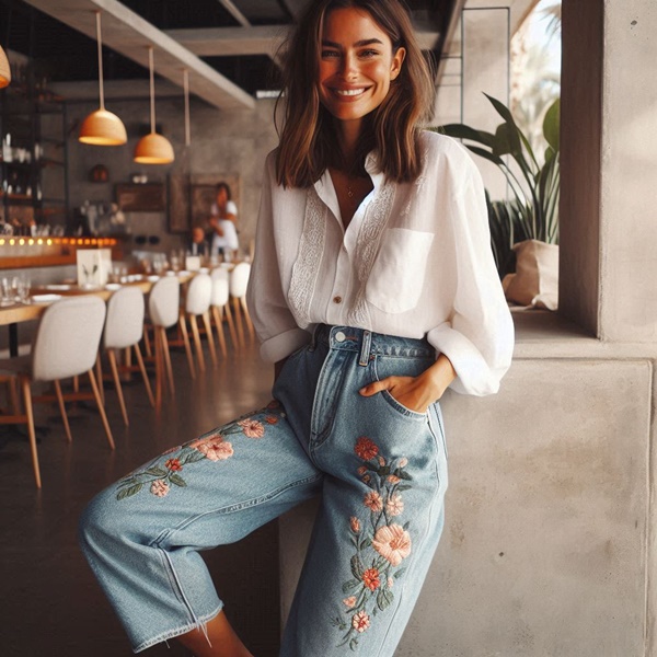looks con jeans decorados