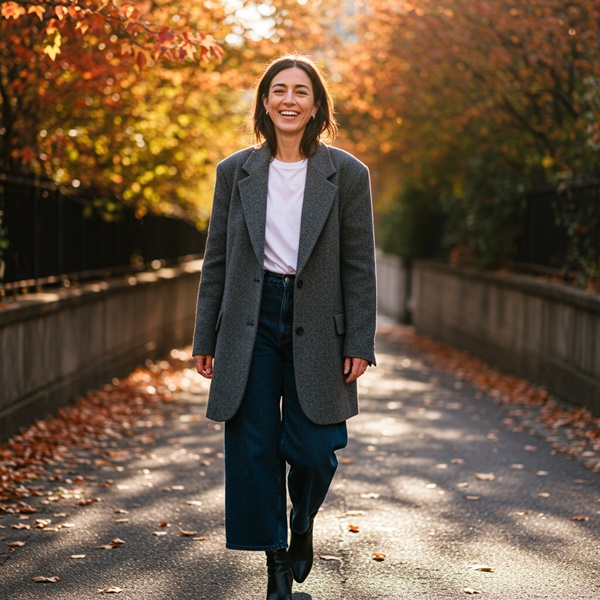 Tendencia oversize otoño 2025 en blazers y abrigos amplios