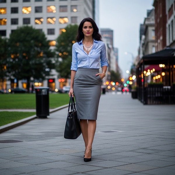 La camisa clásica es perfecta para un outfit de día y de noche con los accesorios adecuados