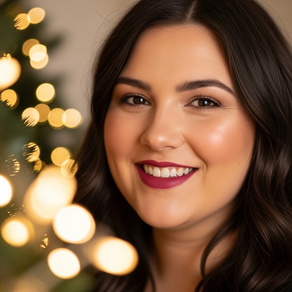 Labios berry y vino en maquillaje para fiestas decembrinas