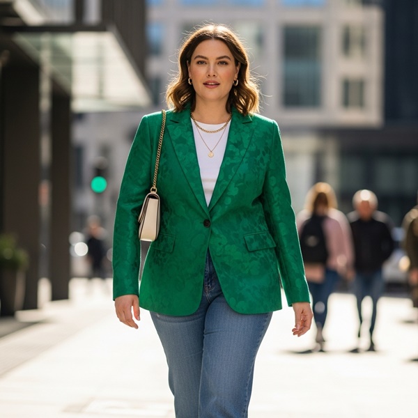 Denim elevado combinado con glamour moderno estilo Glamoratti 2026