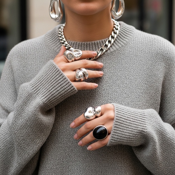 Accesorios protagonistas en looks meximalistas de moda mexicana