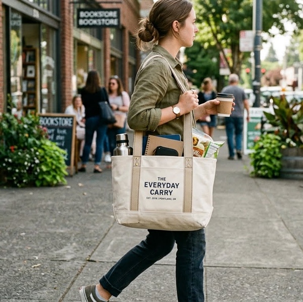 bolso tote en tonos neutros combinando con diferentes looks
