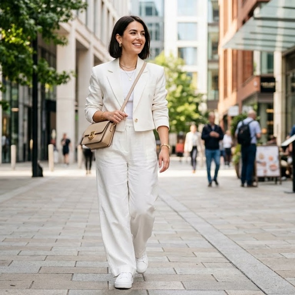 conjunto blanco coordinado outfit total white en tendencia