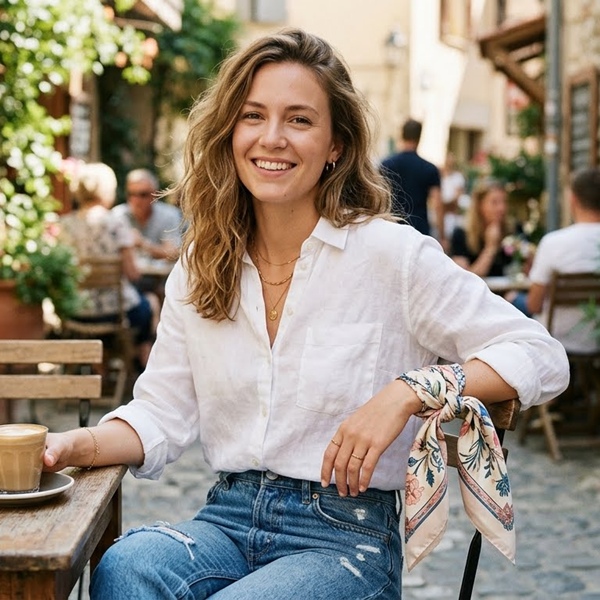 pañoleta en la muñeca accesorio pequeño chic y juvenil para outfit diario