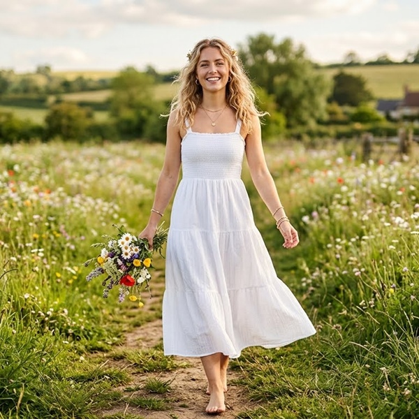vestido blanco outfit total white fresco y elegante