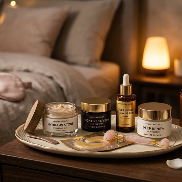Diferentes mascarillas overnight para hidratación, glow y reparación de la piel