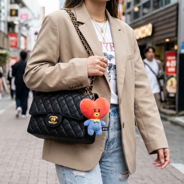 Bolsos con mini peluches como charms